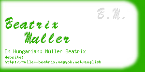 beatrix muller business card